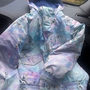 Rare Burton Dry Ride Frozen Olaf snowboarding winter jacket size 7-8